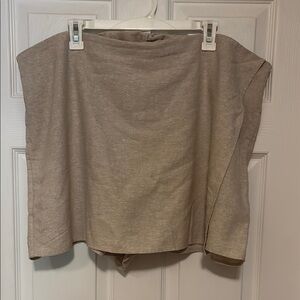 Beige Linen Skort